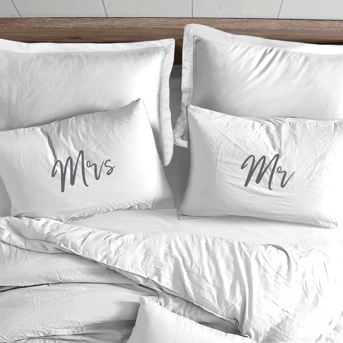 Wedding Mr & Mrs Pillowcase Set