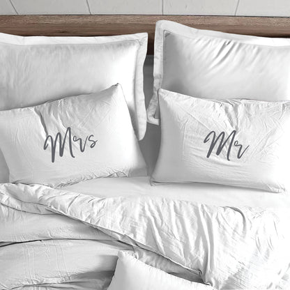 Wedding Mr & Mrs Pillowcase Set