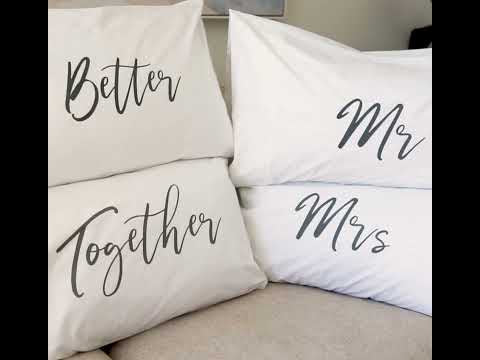 Wedding Mr & Mrs Pillowcase Set