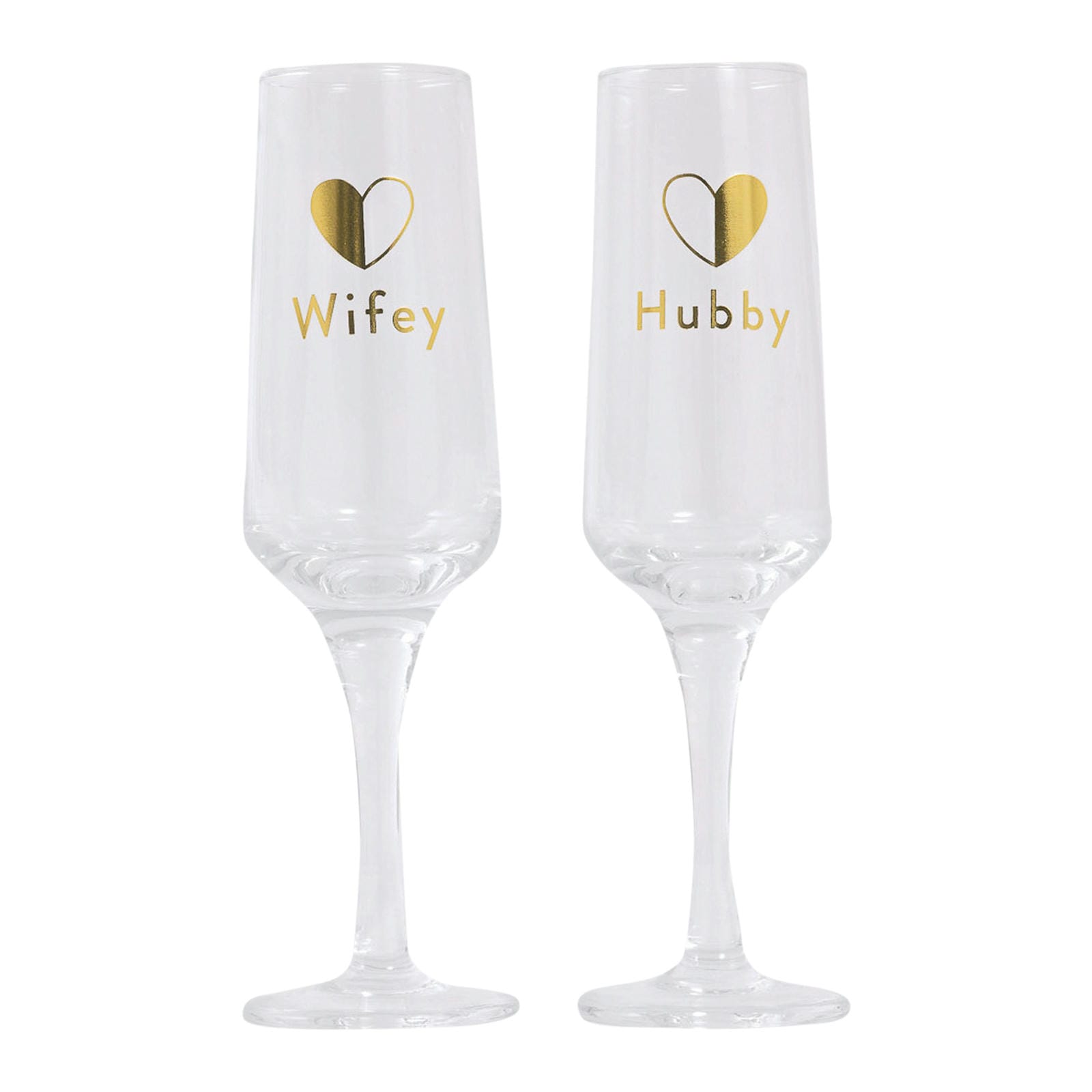 Wedding Wifey & Hubby Wine Glass Set 
