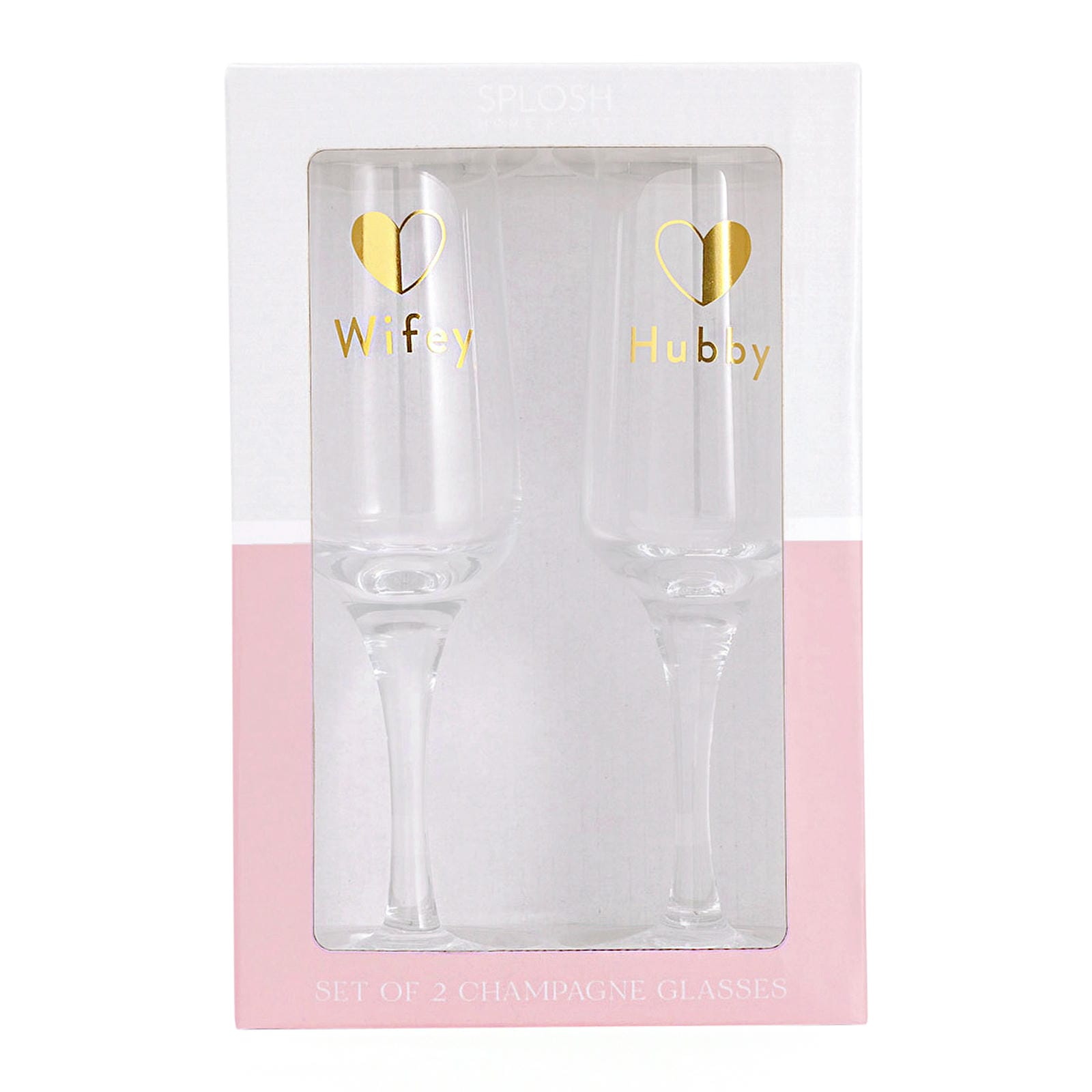 Wedding Wifey & Hubby Wine Glass Set 