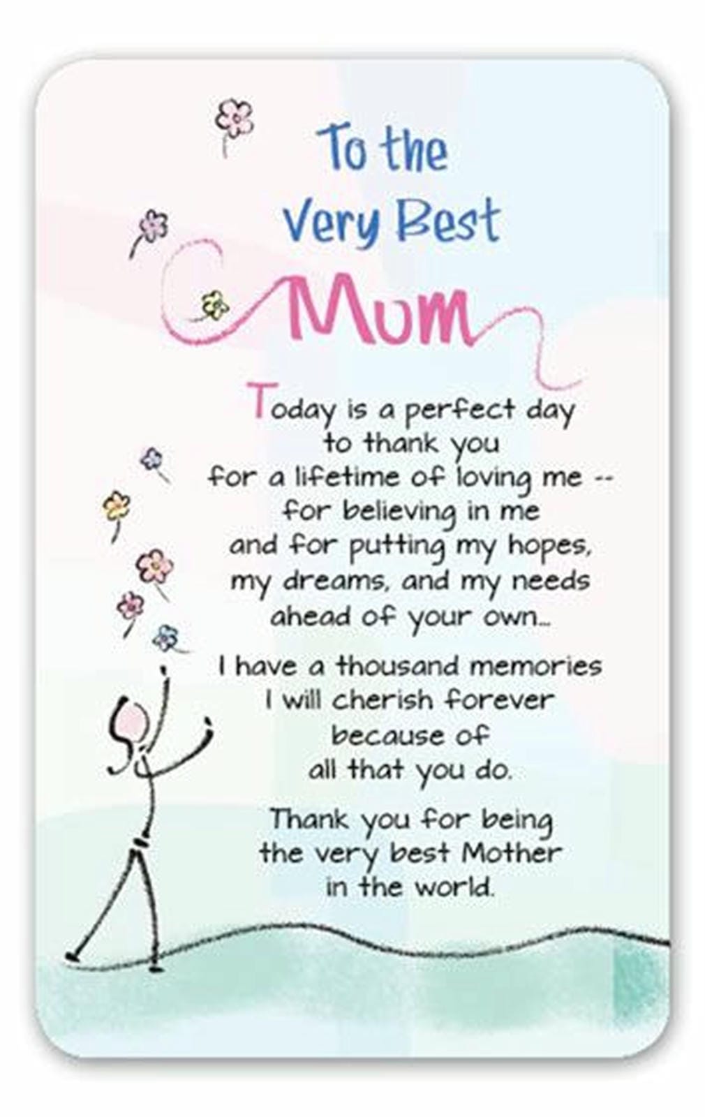 TO VERY BEST MUM WCARD 