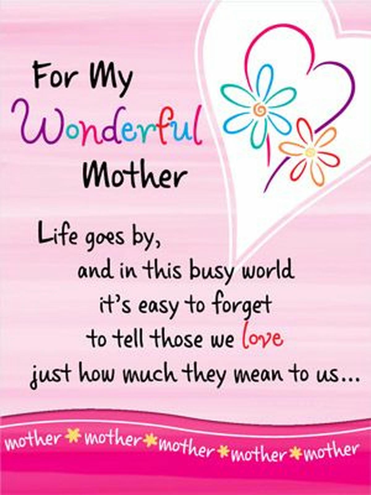 WONDERFUL MOTHER POCKET PAD 