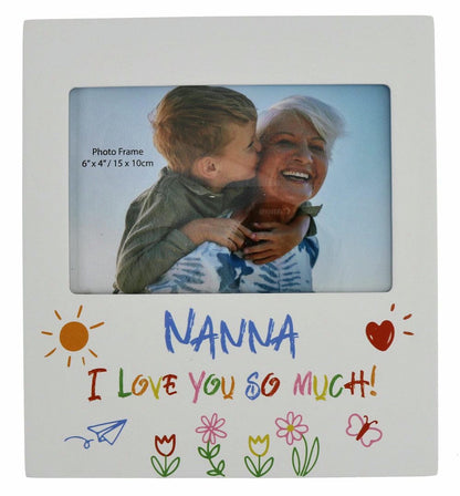 NANNA LOVE YOU KID ART 6X4 FRAME 