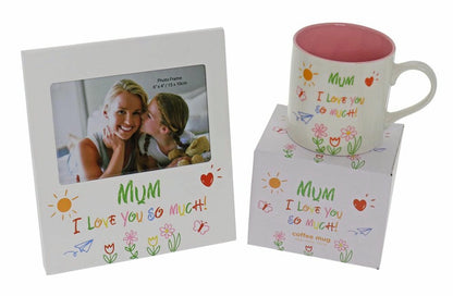 MUM LOVE YOU KID ART 6X4 FRAME 
