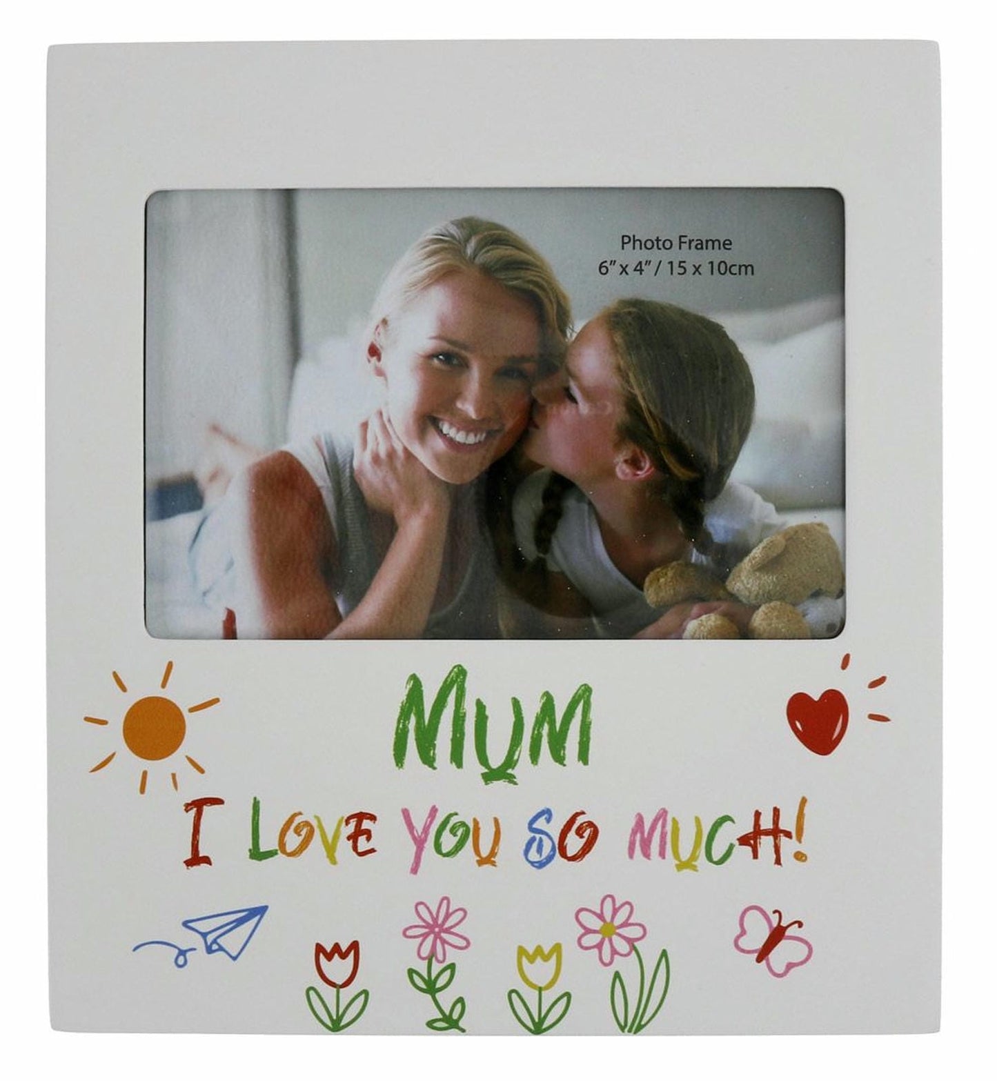 MUM LOVE YOU KID ART 6X4 FRAME 
