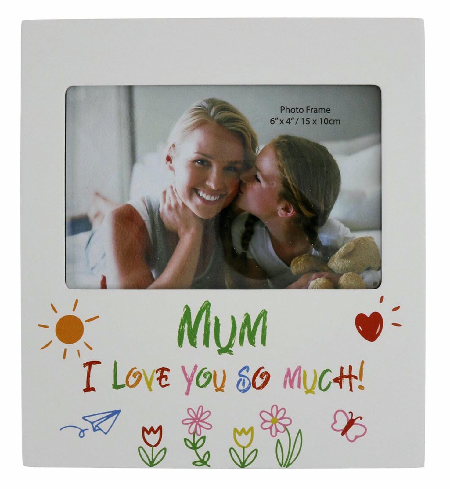 MUM LOVE YOU KID ART 6X4 FRAME 