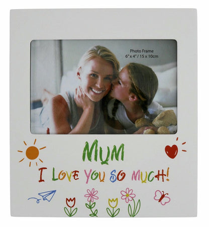 MUM LOVE YOU KID ART 6X4 FRAME 