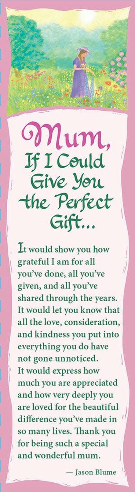 MUM PERFECT GIFT BOOKMARK 