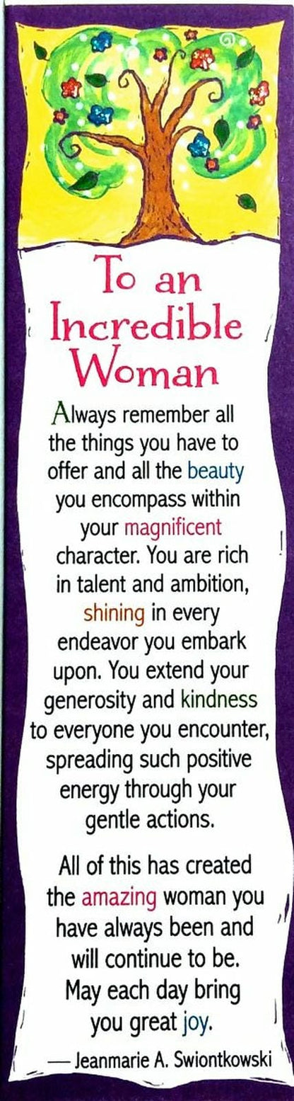 INCREDIBLE WOMAN BOOKMARK 
