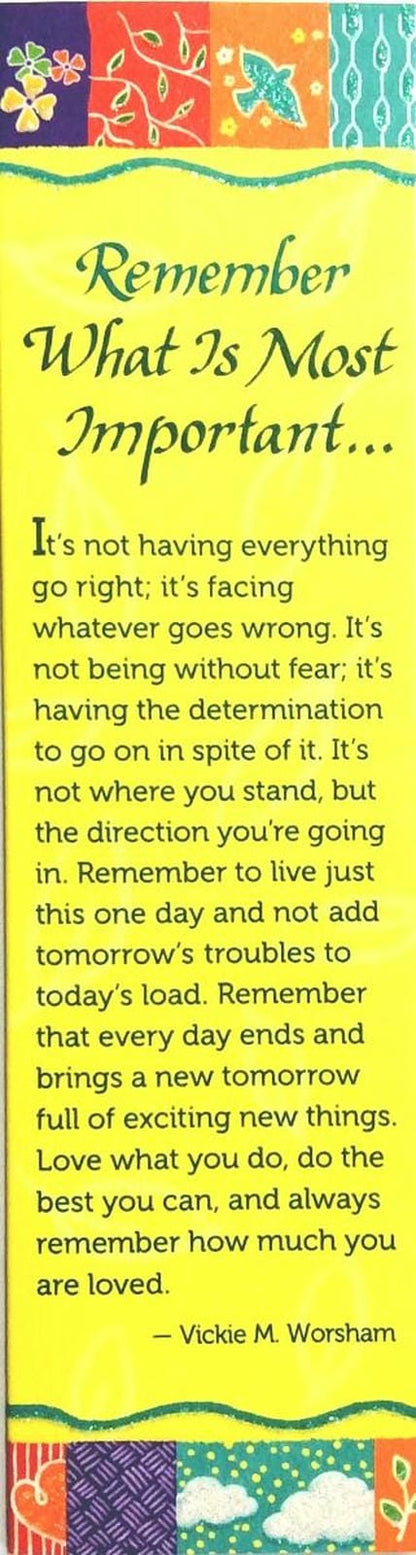 REMEMBER IMPORTANT BOOKMARK 