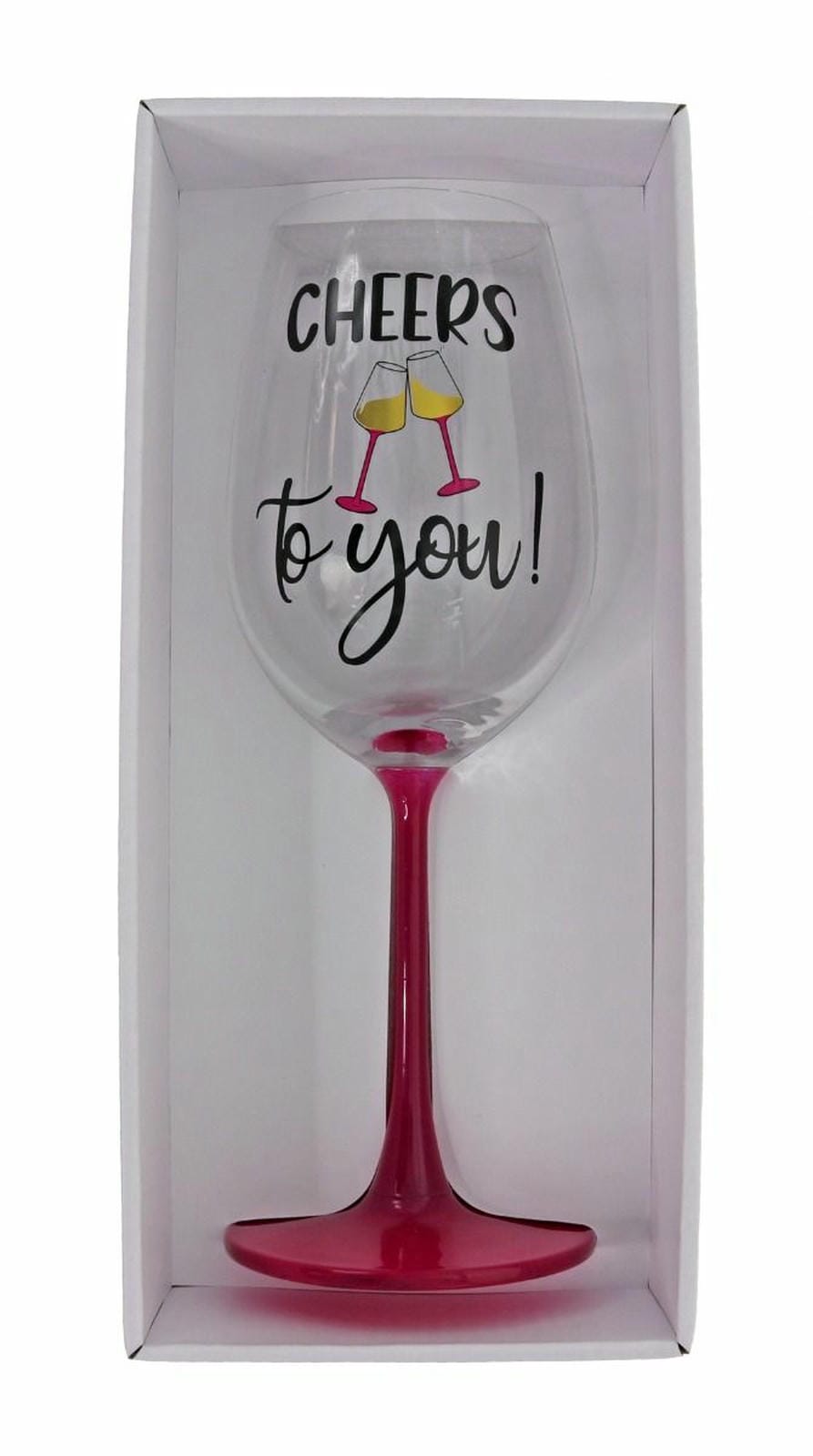 CHEERS TO YOU WINE GLASS 