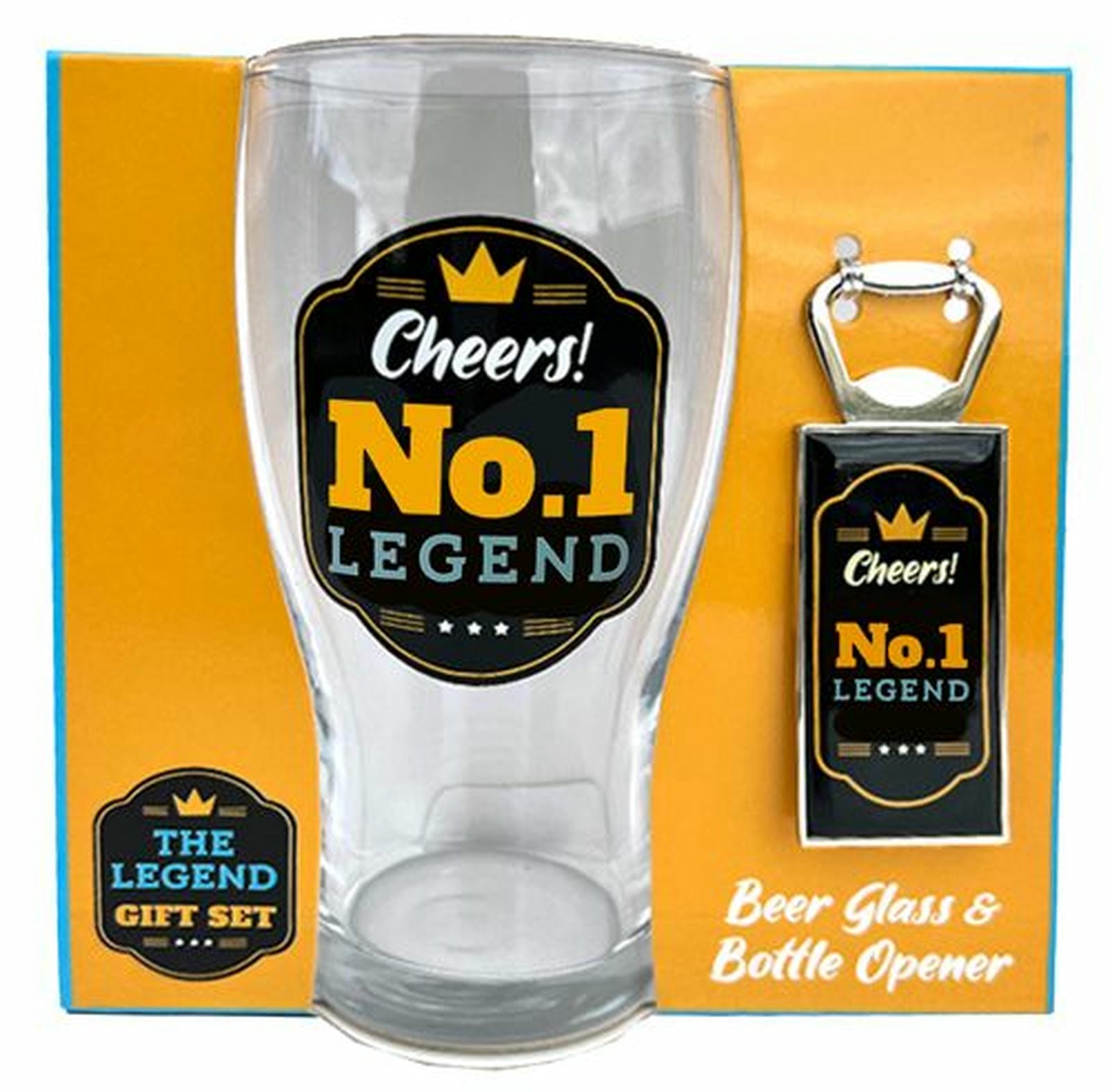LEGEND BEER GLASS BOTTLE OP SET 