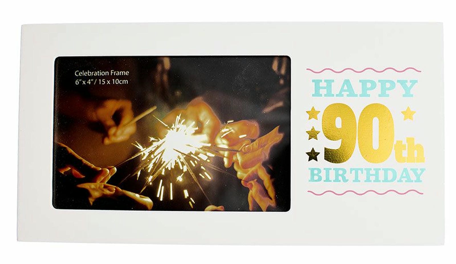 HAPPY 90TH 6X4 GOLD FOIL FRAME 