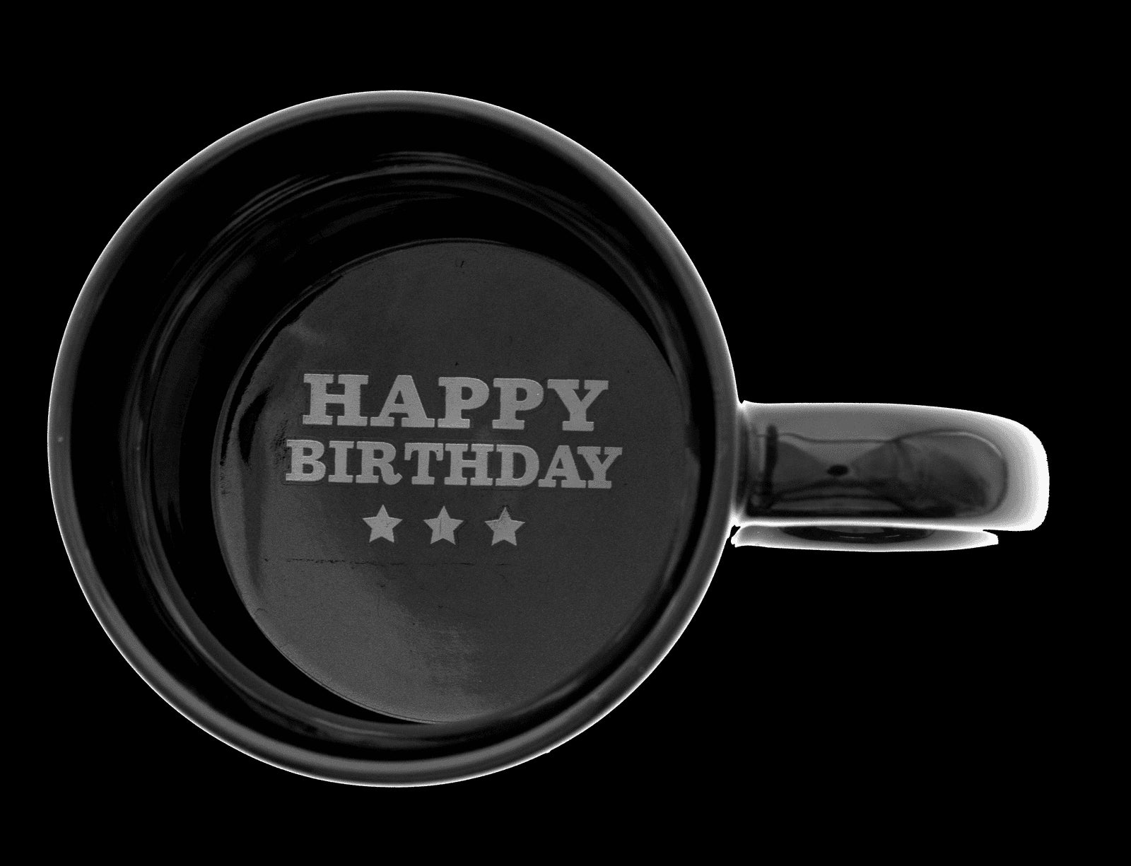 HAPPY 90TH BLACK HOLO MUG 