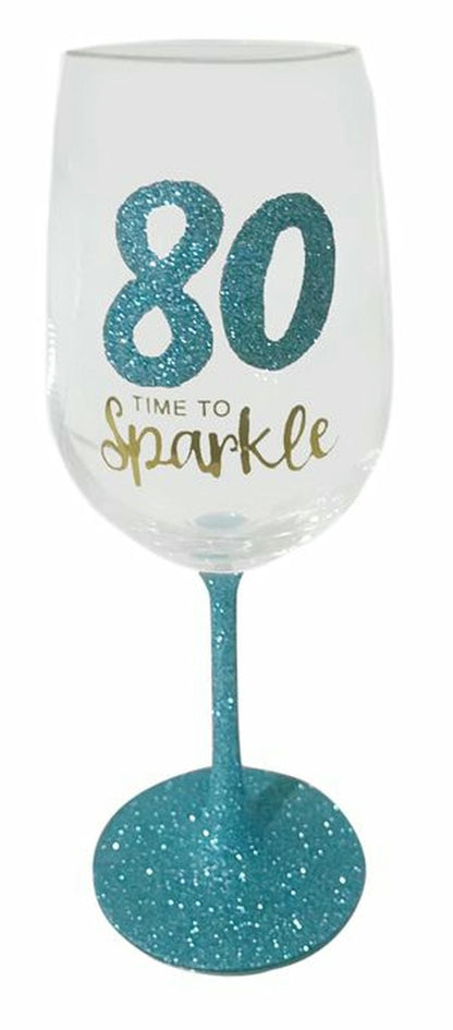 80 SPARKLE MINT WINE GLASS 
