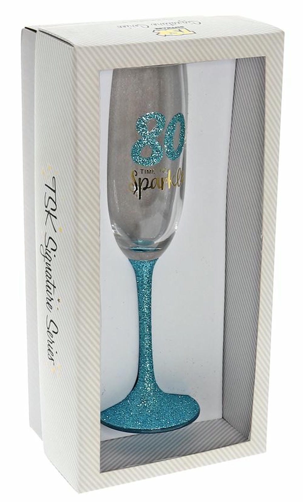 80 SPARKLE MINT FLUTE GLASS 