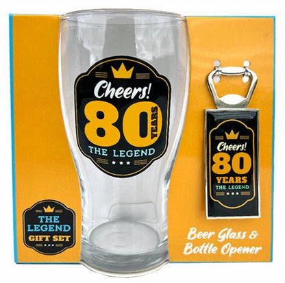 80 BEER GLASS BOTTLE OPEN SET 