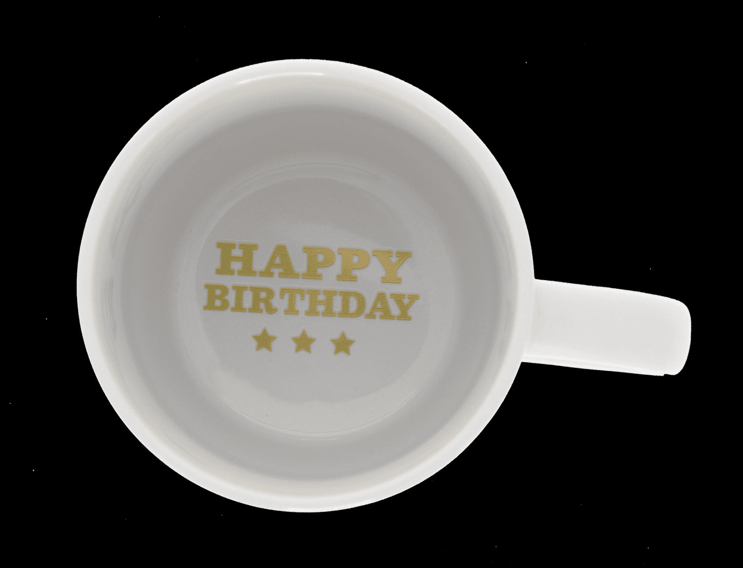 HAPPY 80TH WHITE GOLD FOIL MUG 