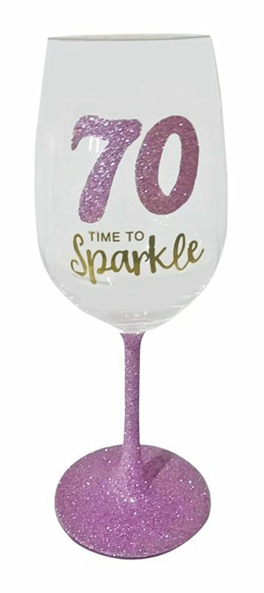 70 SPARKLE PINK MUSK WINE GLASS 