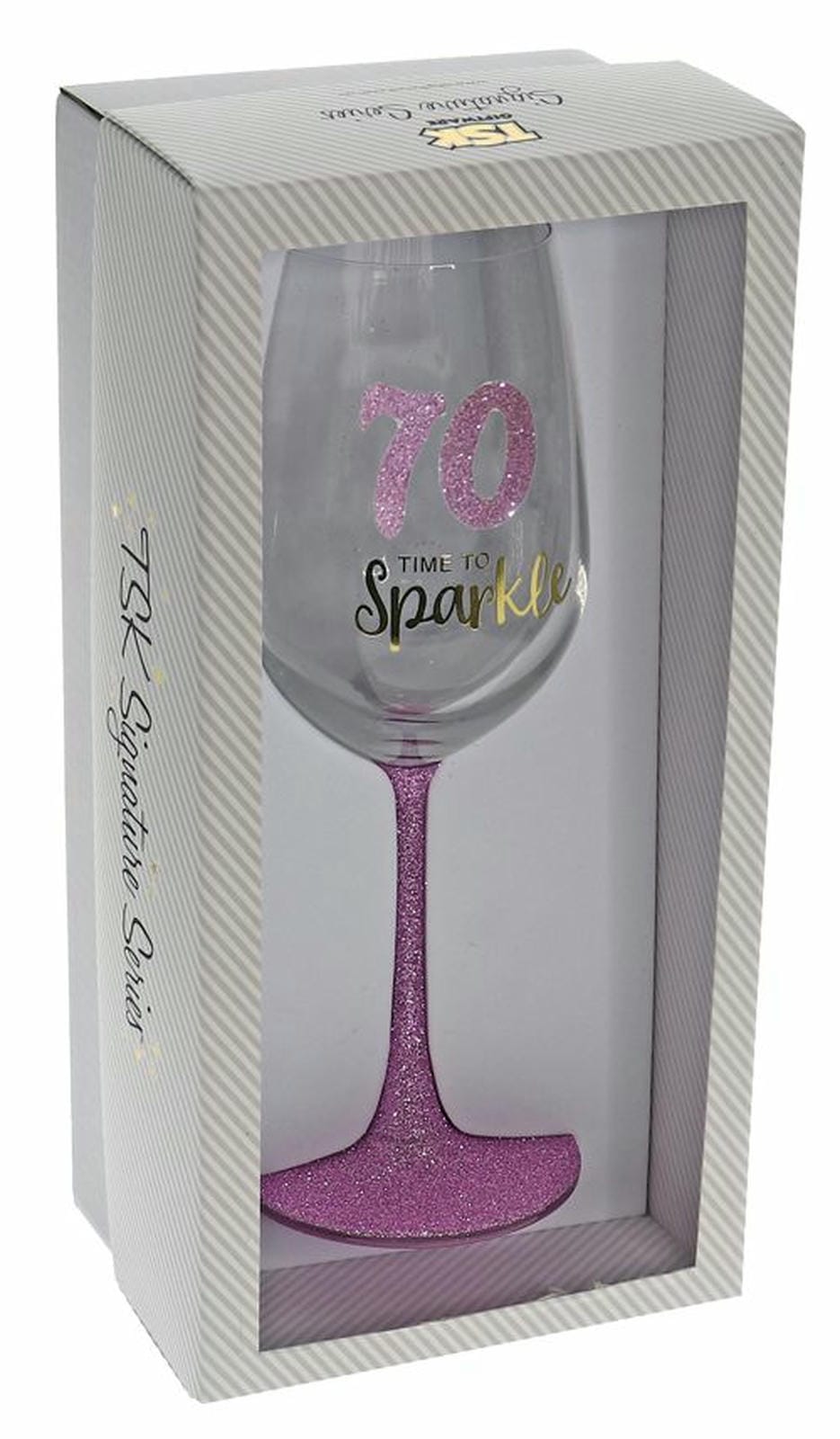 70 SPARKLE PINK MUSK WINE GLASS 