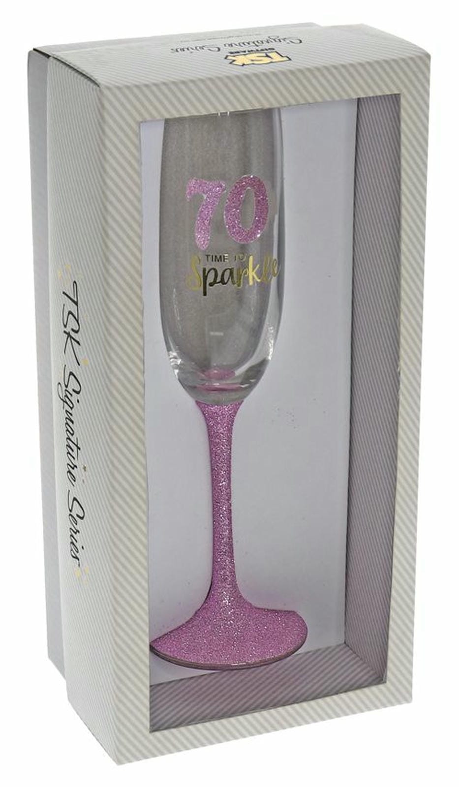 70 SPARKLE PINK MUSK FLUTE GLASS 