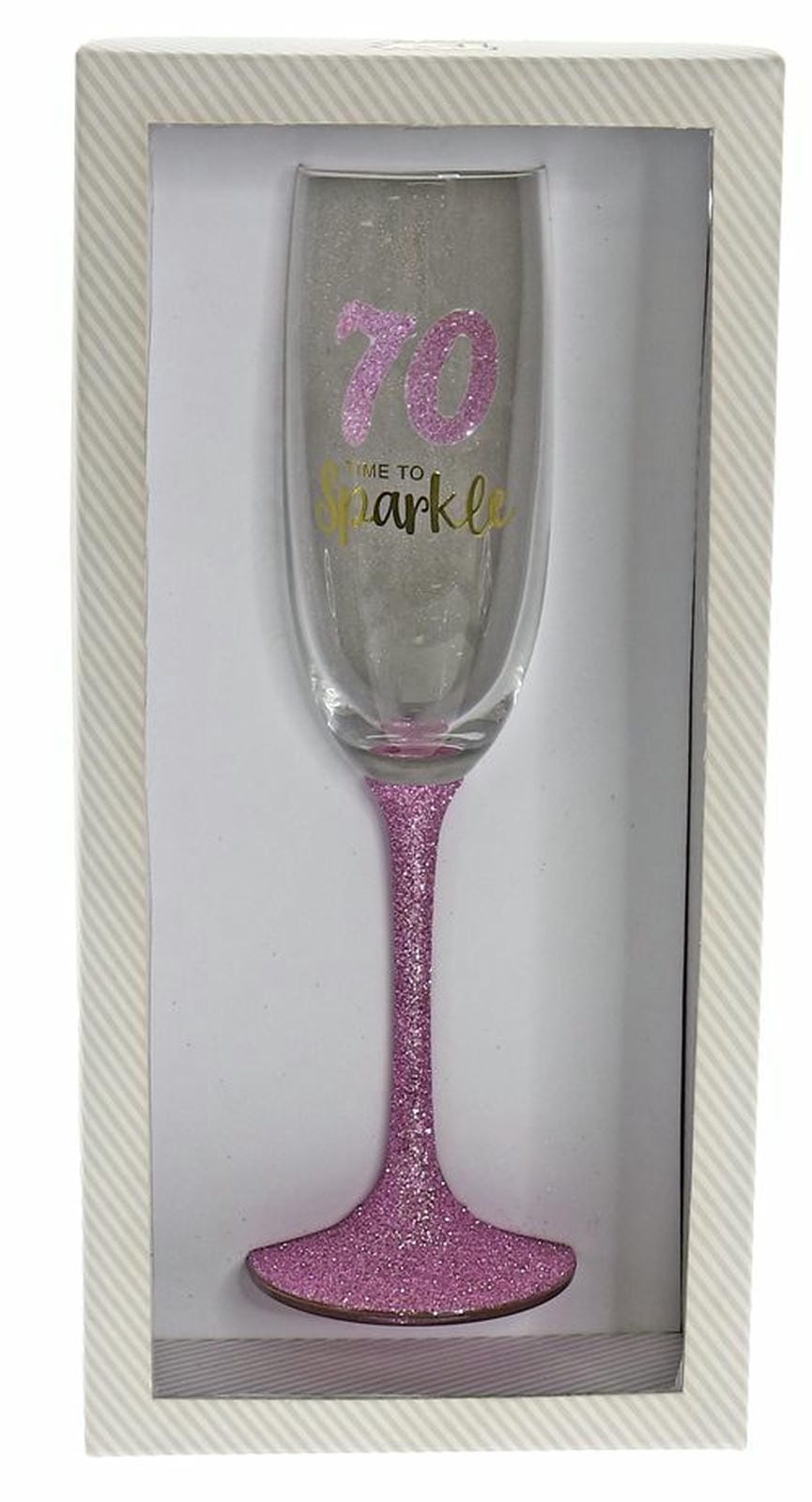 70 SPARKLE PINK MUSK FLUTE GLASS 