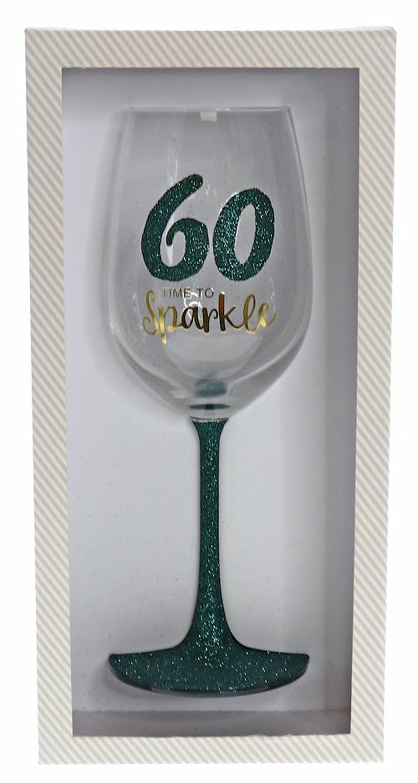 60 SPARKLE GREEN WINE GLASS 
