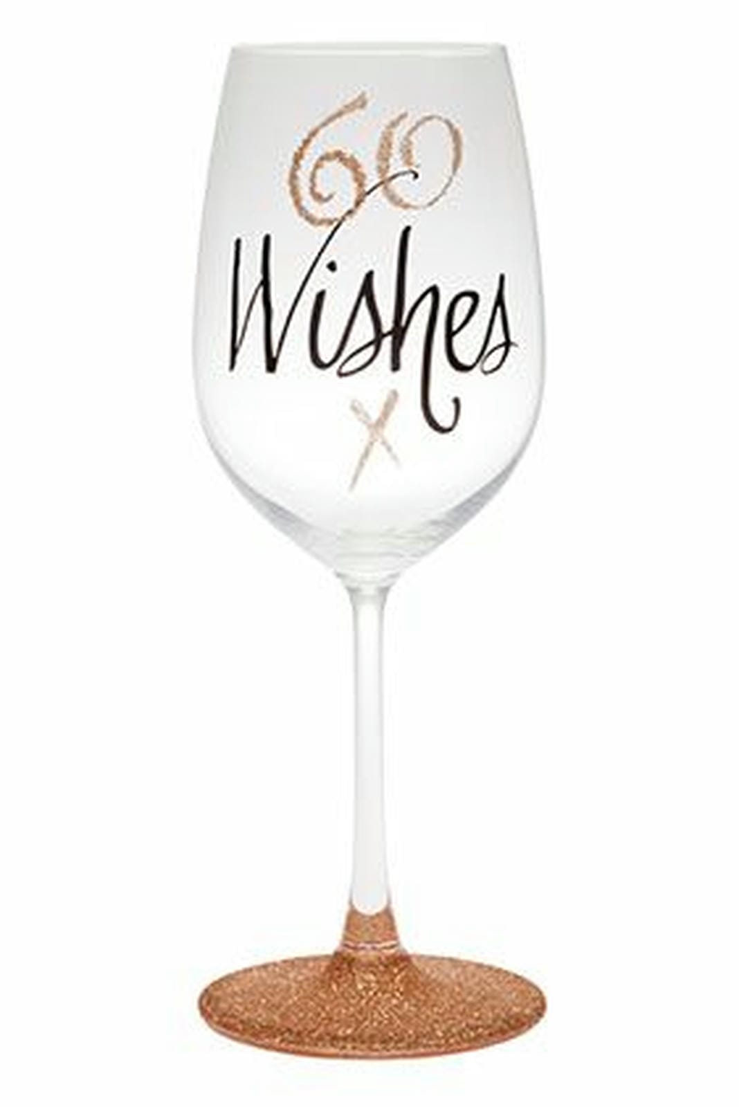 60 WISHES ROSE GOLD WINE GLASS 