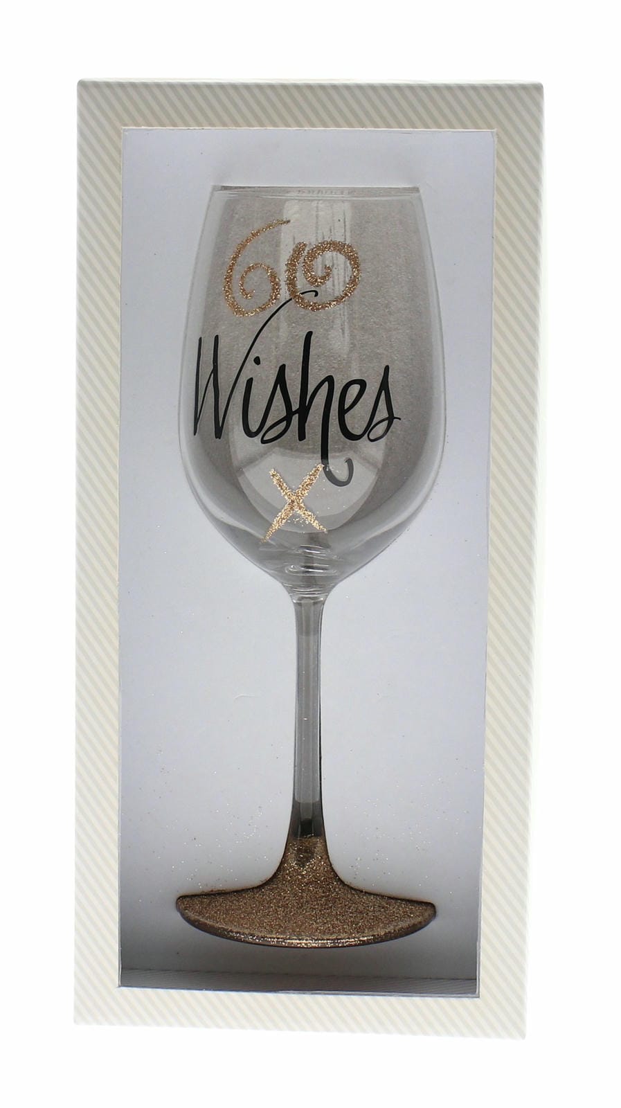 60 WISHES ROSE GOLD WINE GLASS 