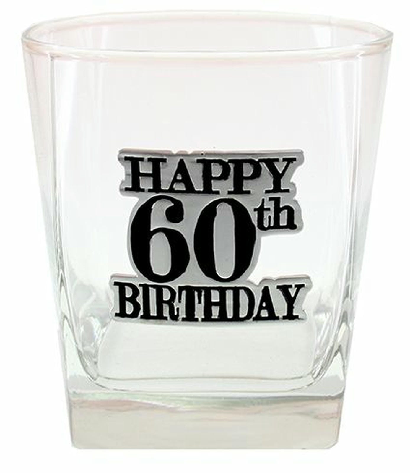 HAPPY 60TH BADGE SCOTCH GIFT BOX 