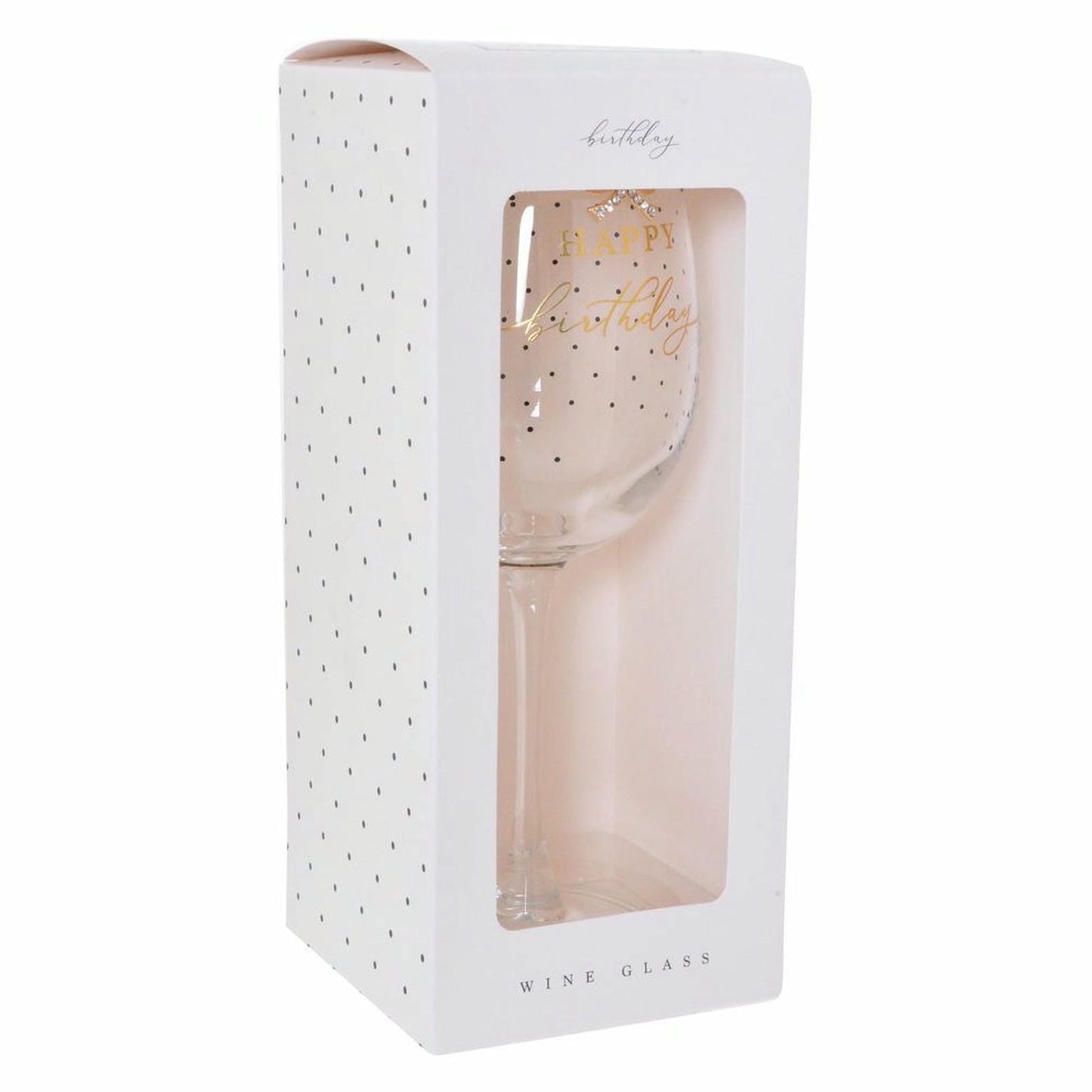 Jewelled Birthday Wine Glass