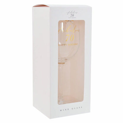 Jewelled 70Th Wine Glass