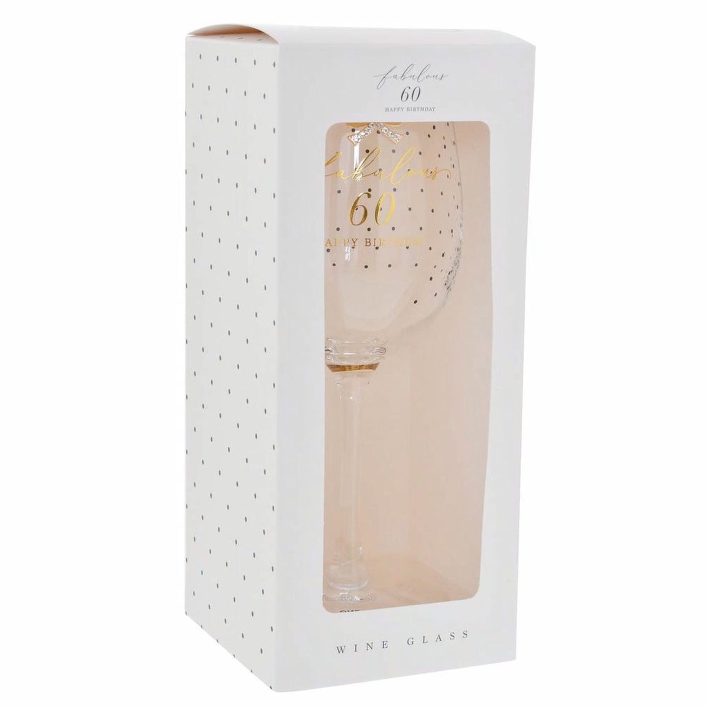 Jewelled 60Th Wine Glass