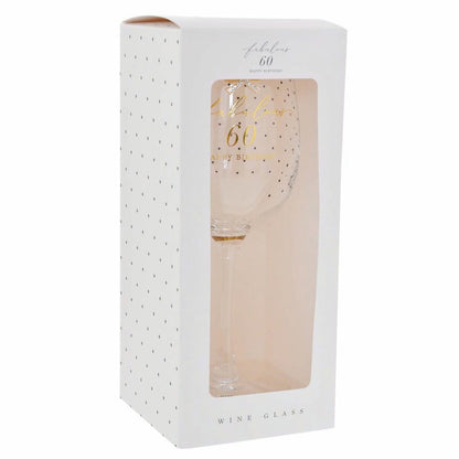 Jewelled 60Th Wine Glass