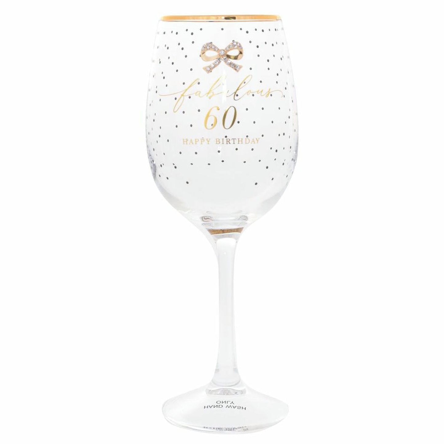 Jewelled 60Th Wine Glass