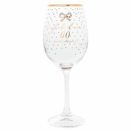 Jewelled 60Th Wine Glass