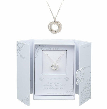 Eqlb 50th 5 Ring Necklace