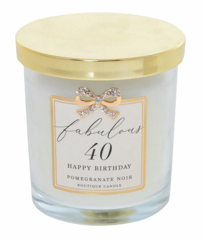 Jewelled 40th Birthday Candle