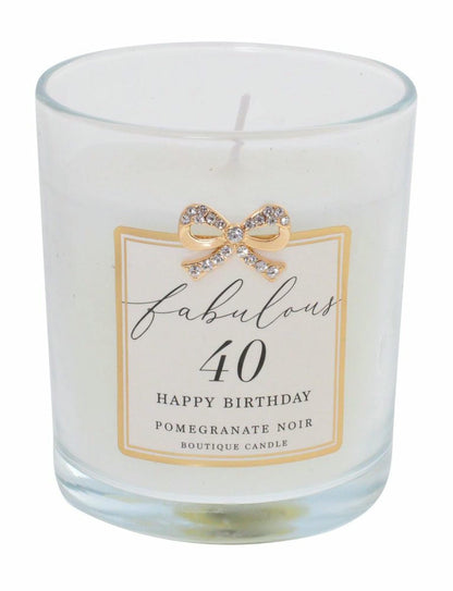 Jewelled 40th Birthday Candle