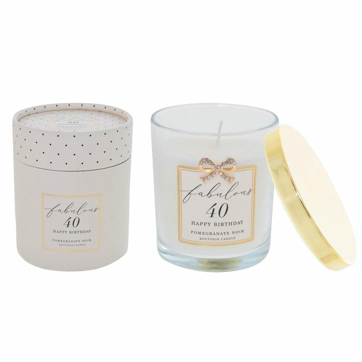 Jewelled 40th Birthday Candle