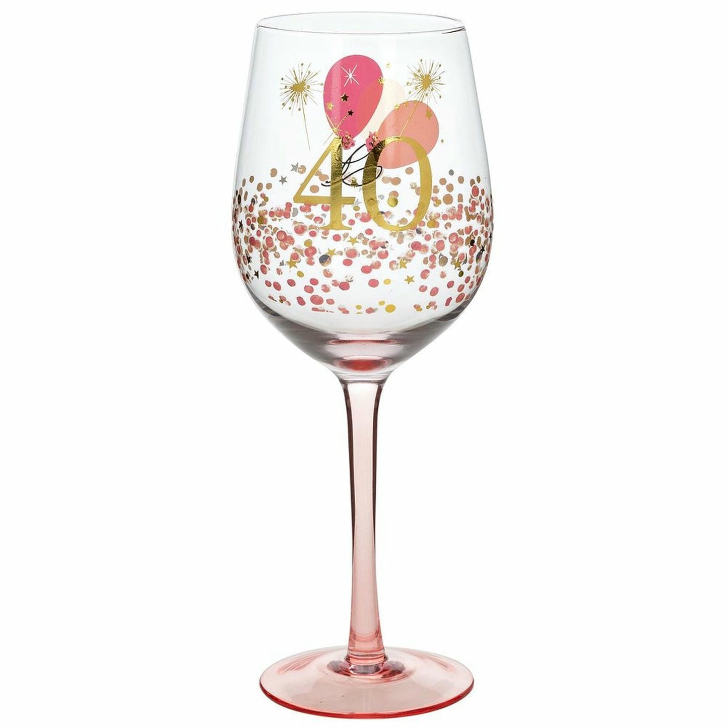 Rush Ladies 40th Wine Glass
