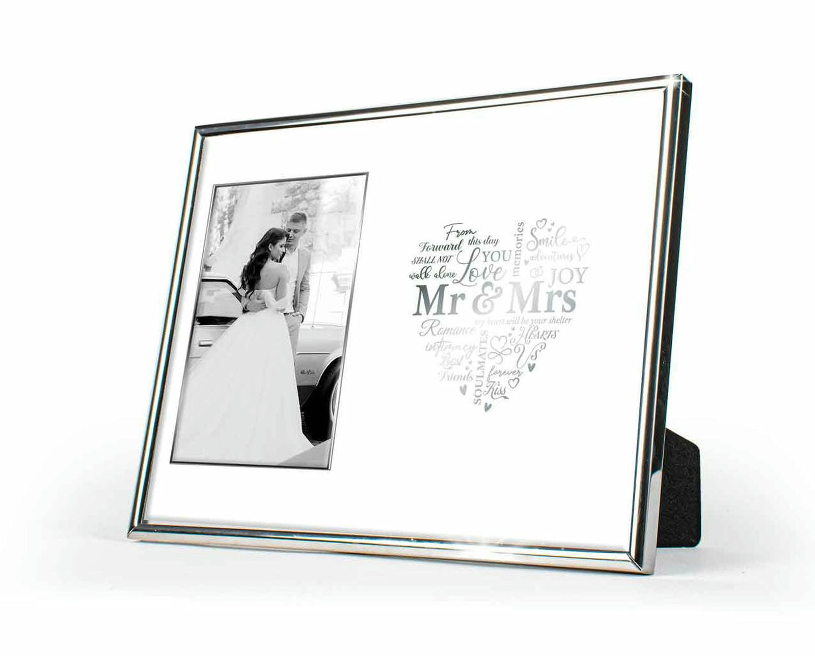 MR & MRS SILVER EDGED FRAME 