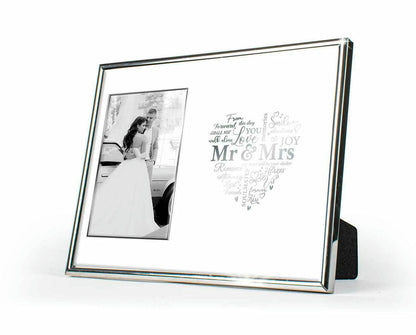 MR & MRS SILVER EDGED FRAME 