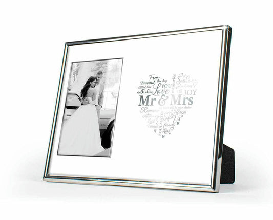 MR & MRS SILVER EDGED FRAME 