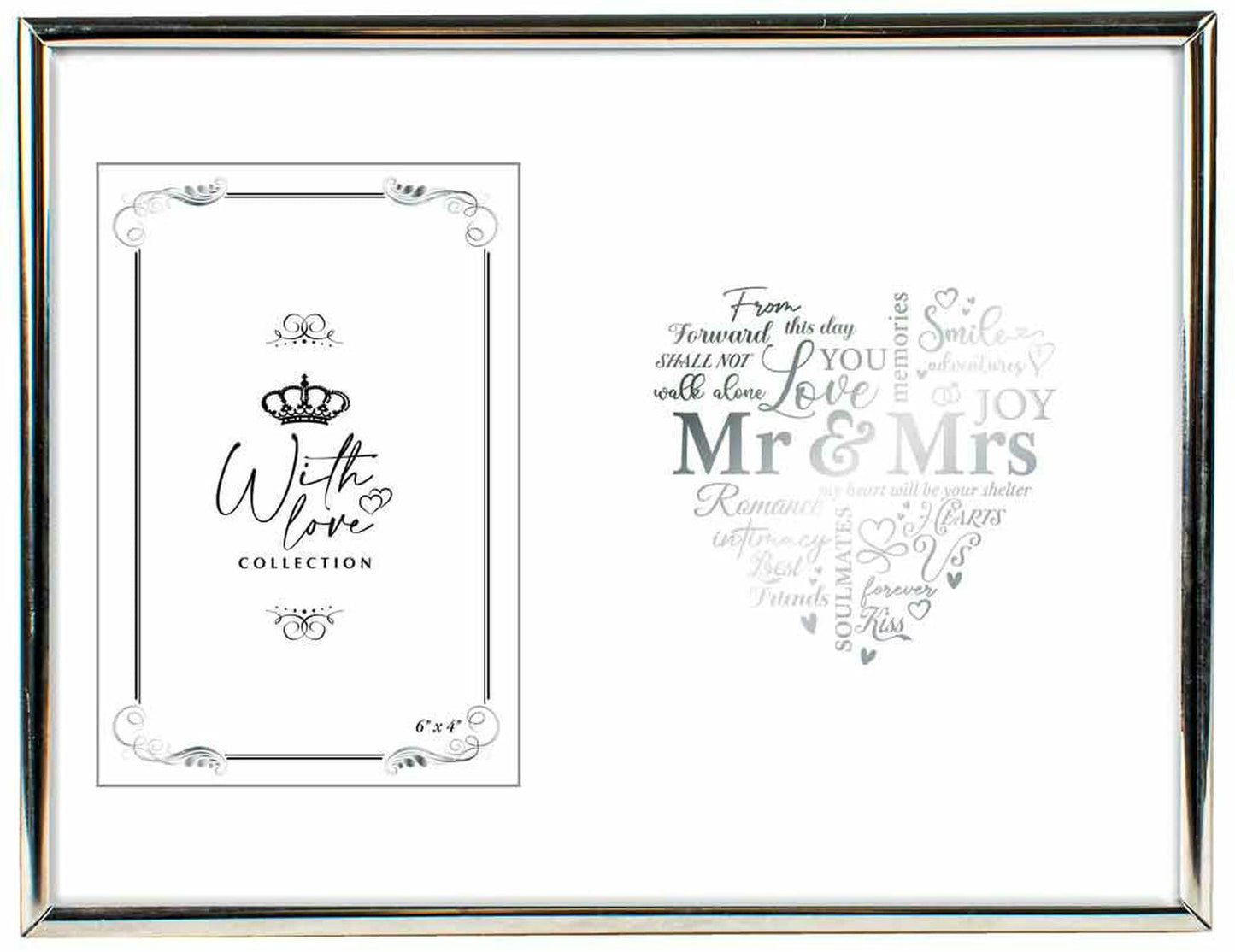 MR & MRS SILVER EDGED FRAME 