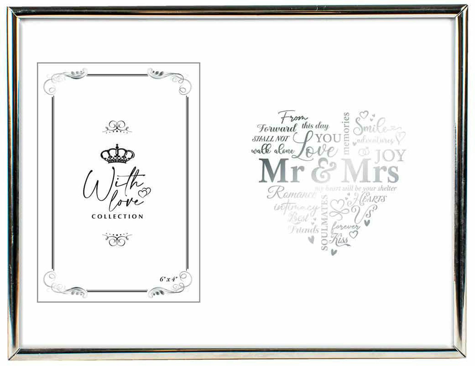 MR & MRS SILVER EDGED FRAME 