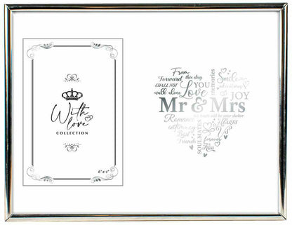 MR & MRS SILVER EDGED FRAME 