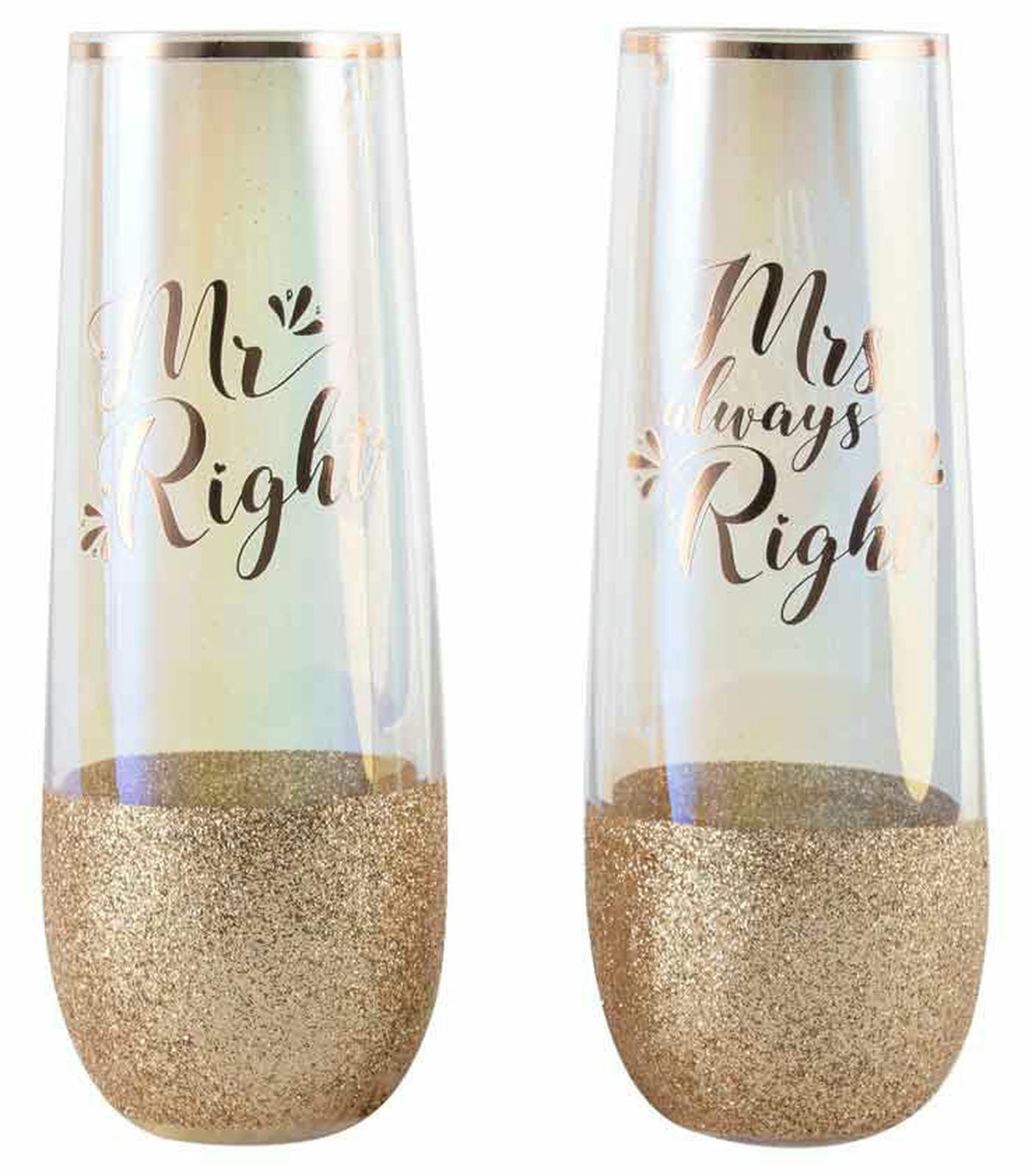 MR RIGHT MRS ALWAYS RIGHT STEMLESS CHAMPAGNE 