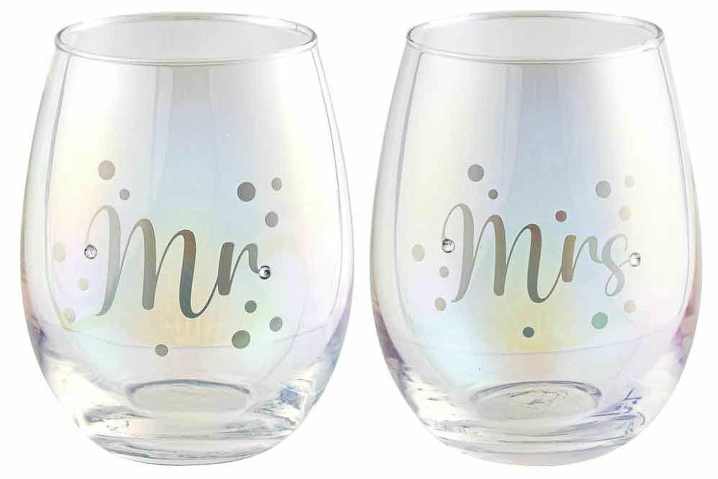 MR & MRS HOLOGRAPHIC WINE SET 